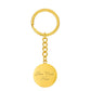 Face with Tears of Joy Gold Key Chain Engraved Back