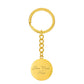 Red Heart Gold Keychain Engraved Back