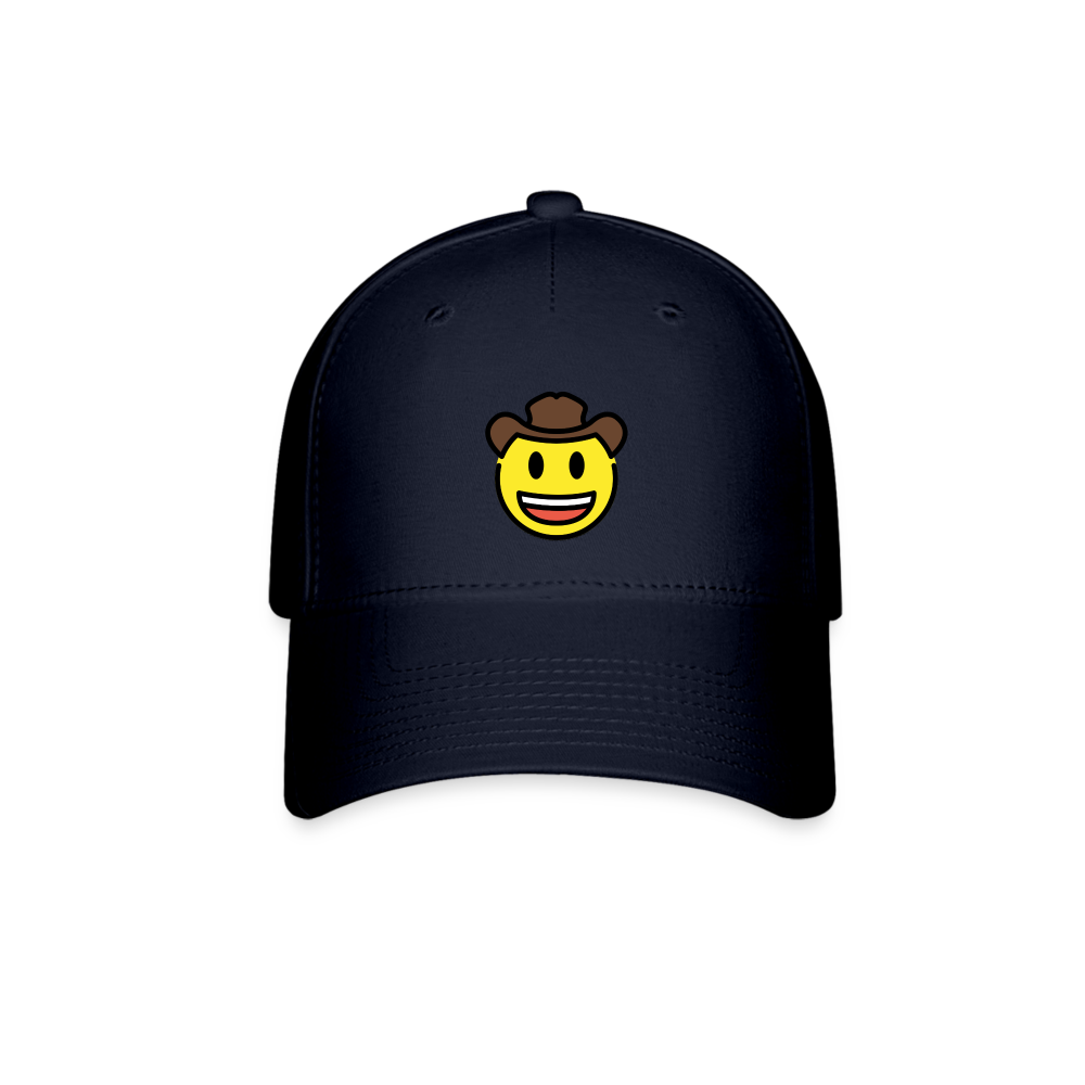 Cowboy Hat  Face Moji Baseball Cap - Emoji.Express - navy