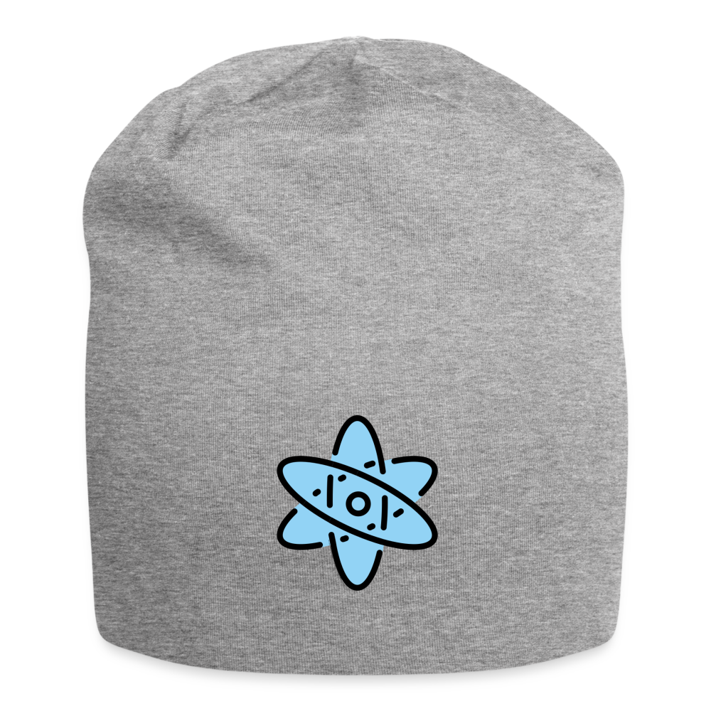 Customizable Atom Symbol Moji Jersey Beanie - Emoji.Express - heather gray