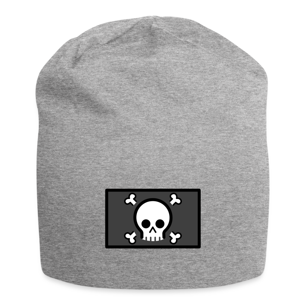 Customizable Pirate Flag Moji Jersey Beanie - Emoji.Express - heather gray