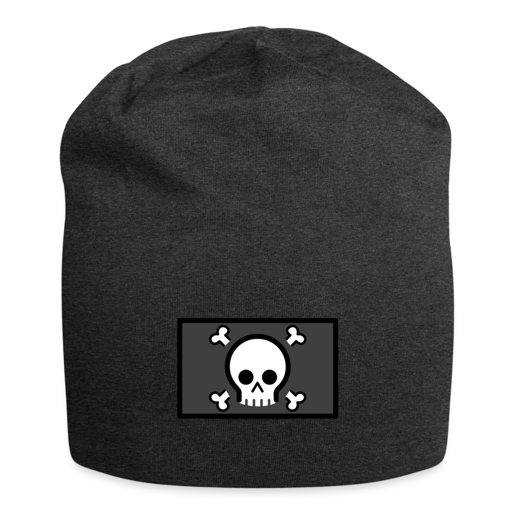 Customizable Pirate Flag Moji Jersey Beanie - Emoji.Express - charcoal grey