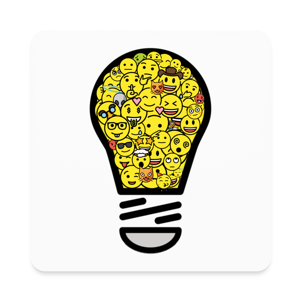 Customizable Crowdsource Moji Square Magnet - Emoji.Express - white