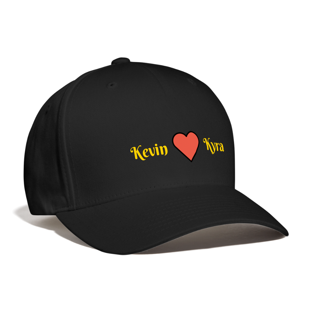 Customizable Red Heart Baseball Cap - Emoji.Express - black