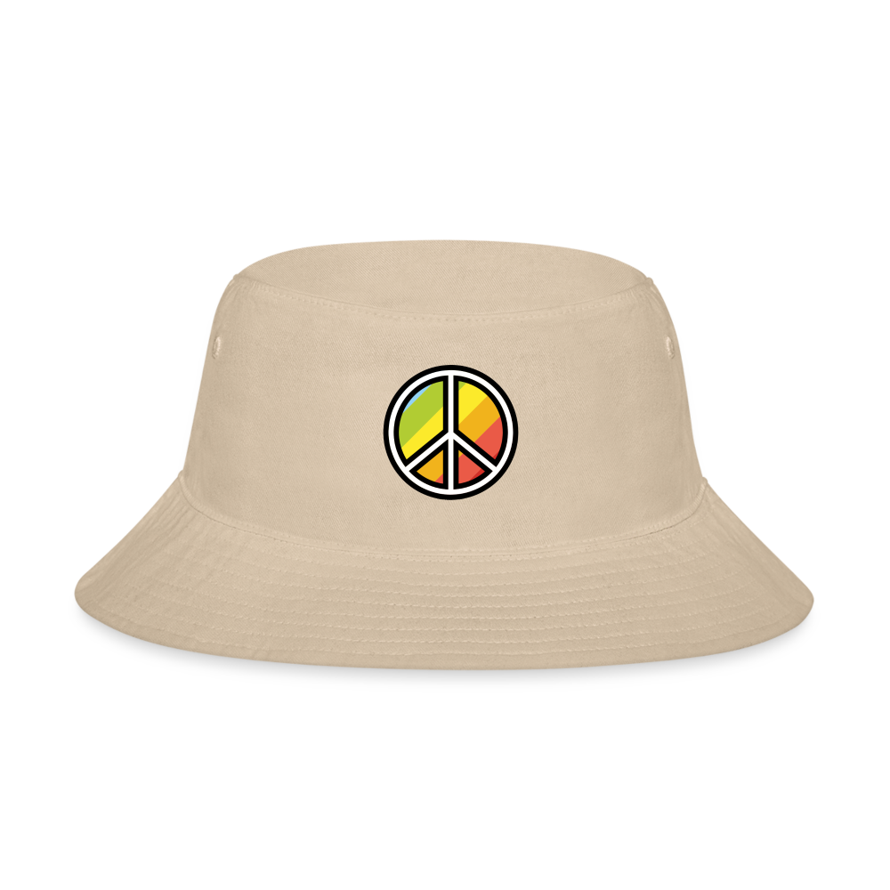Customizable Peace Symbol Moji Bucket Hat - Emoji.Express - cream