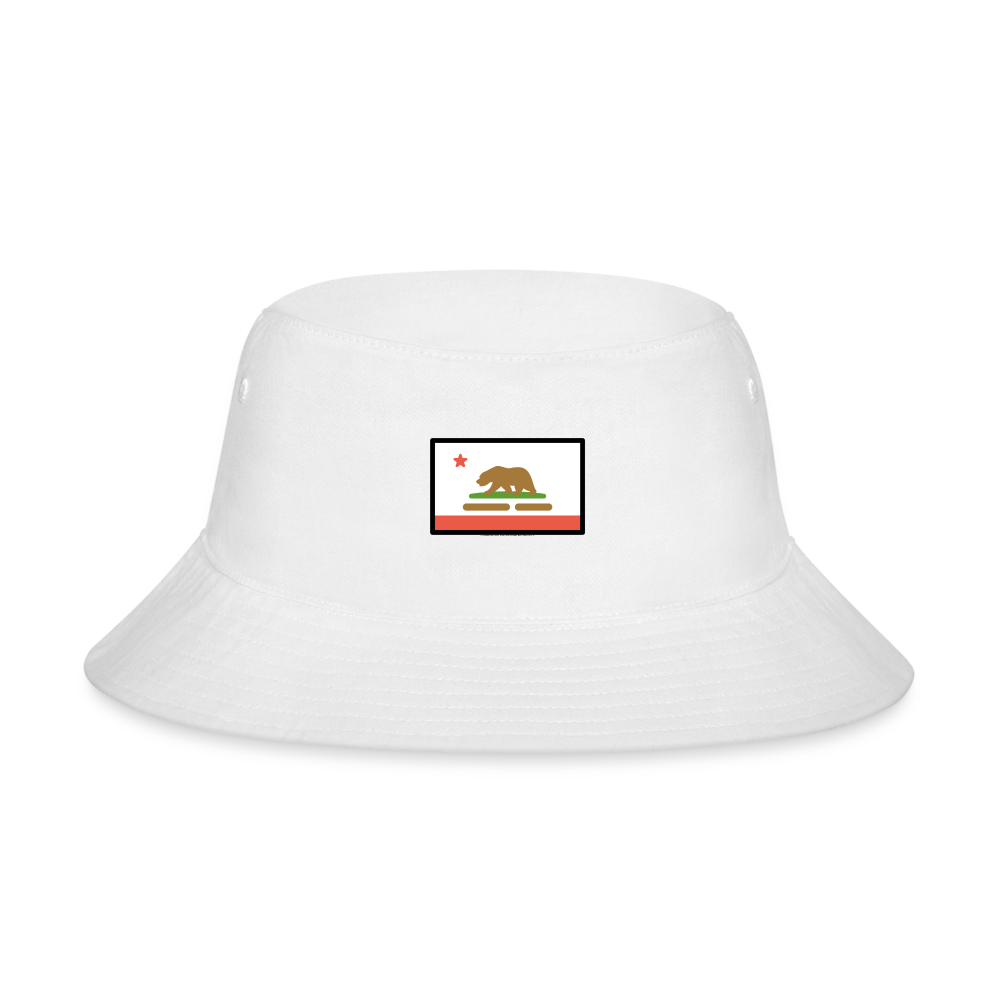 California Flag Moji Bucket Hat - Emoji.Express - white
