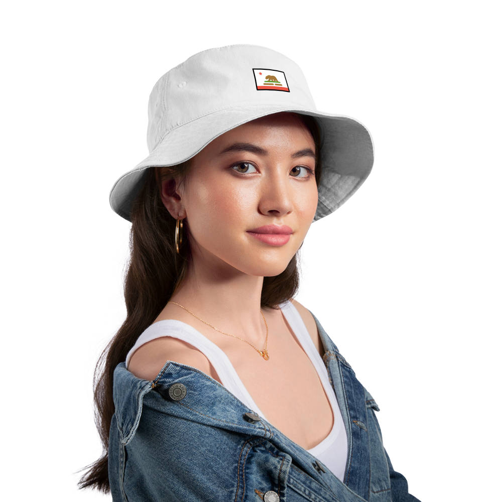 California Flag Moji Bucket Hat - Emoji.Express - white