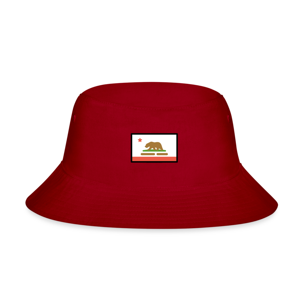California Flag Moji Bucket Hat - Emoji.Express - red