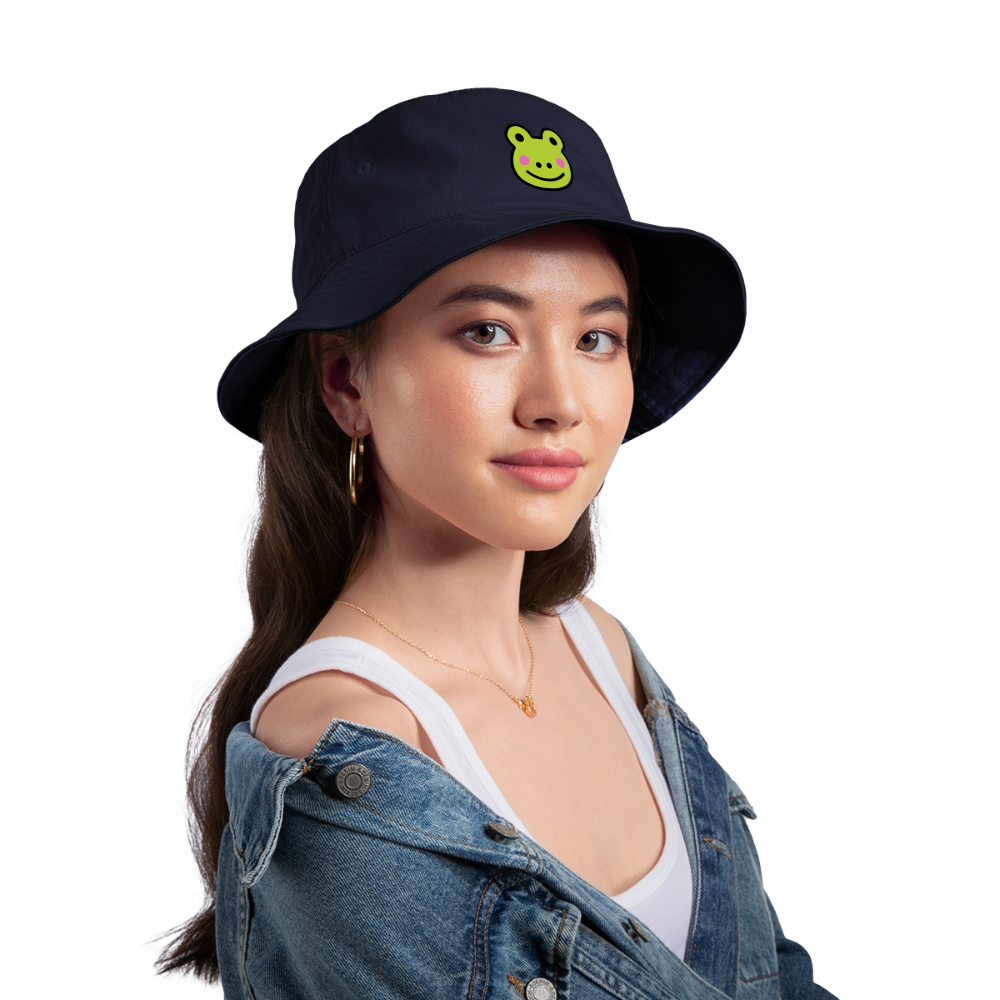 Customizable Sachi-chan Emoji Expression Character Moji Bucket Hat - Emoji.Express - navy