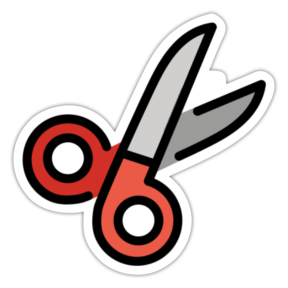 Scissors Moji Sticker - Emoji.Express - white matte