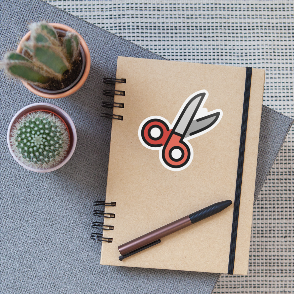 Scissors Moji Sticker - Emoji.Express - white matte