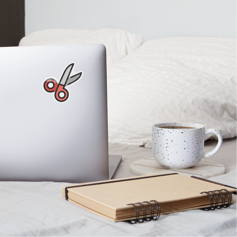 Scissors Moji Sticker - Emoji.Express - white glossy