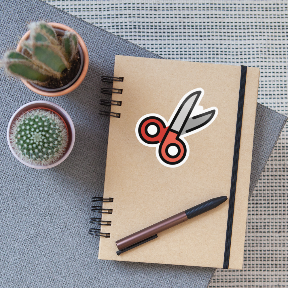 Scissors Moji Sticker - Emoji.Express - white glossy