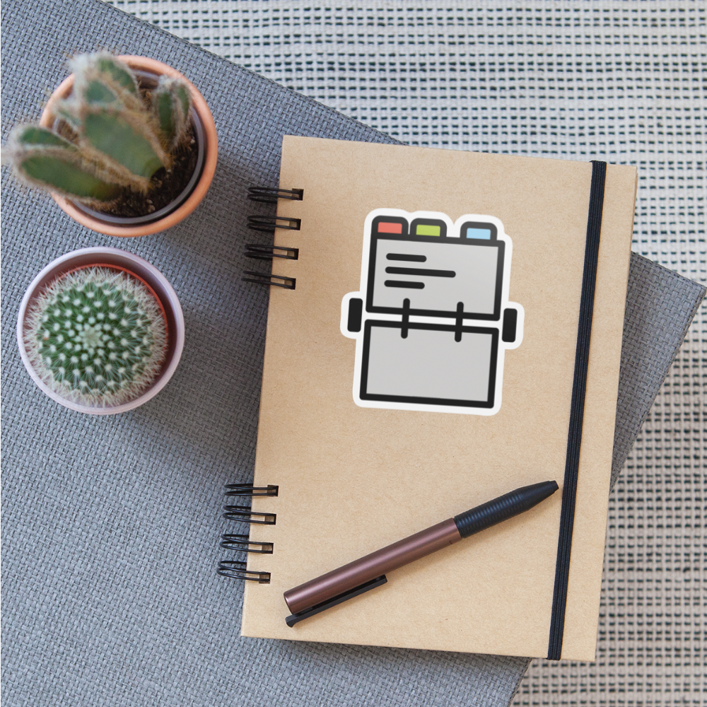 Card Index Moji Sticker - Emoji.Express - white matte