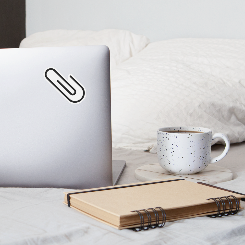 Paperclip Moji Sticker - Emoji.Express - white matte