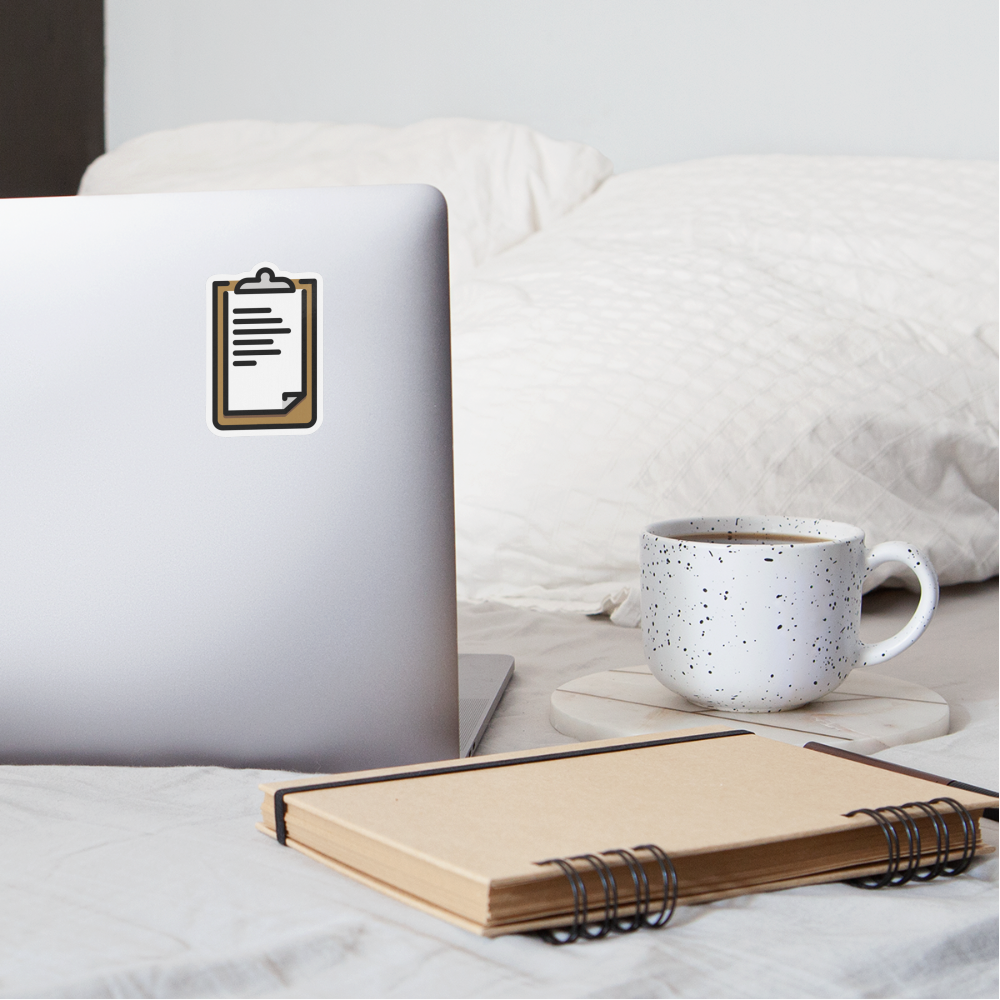 Clipboard Moji Sticker - Emoji.Express - white matte