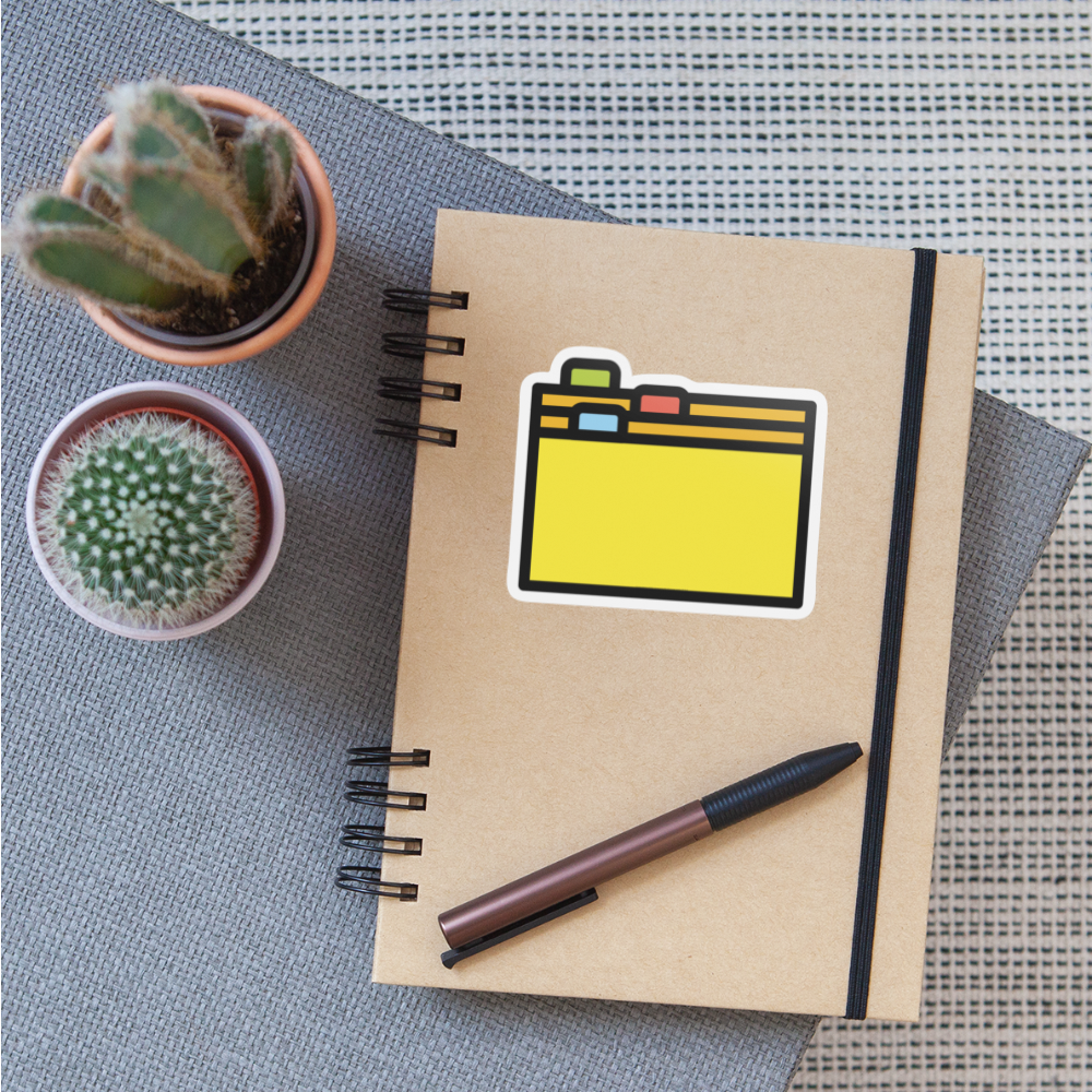 Card Index Dividers Moji Sticker - Emoji.Express - white matte