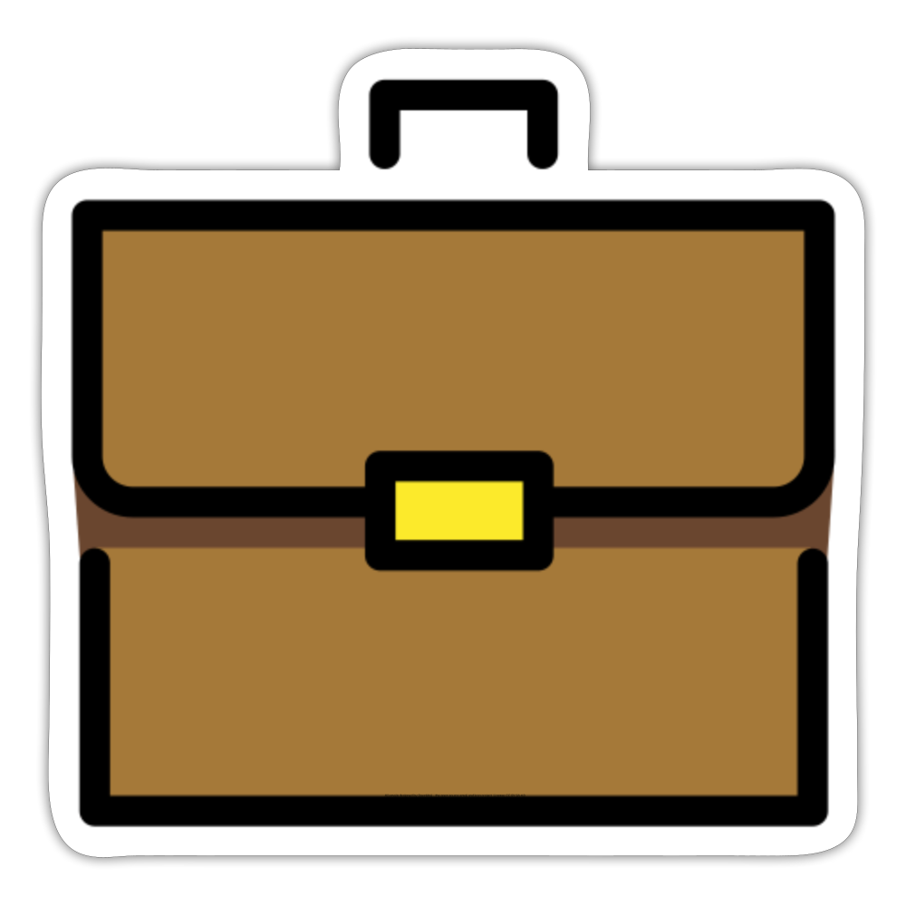 Briefcase Moji Sticker - Emoji.Express - white matte