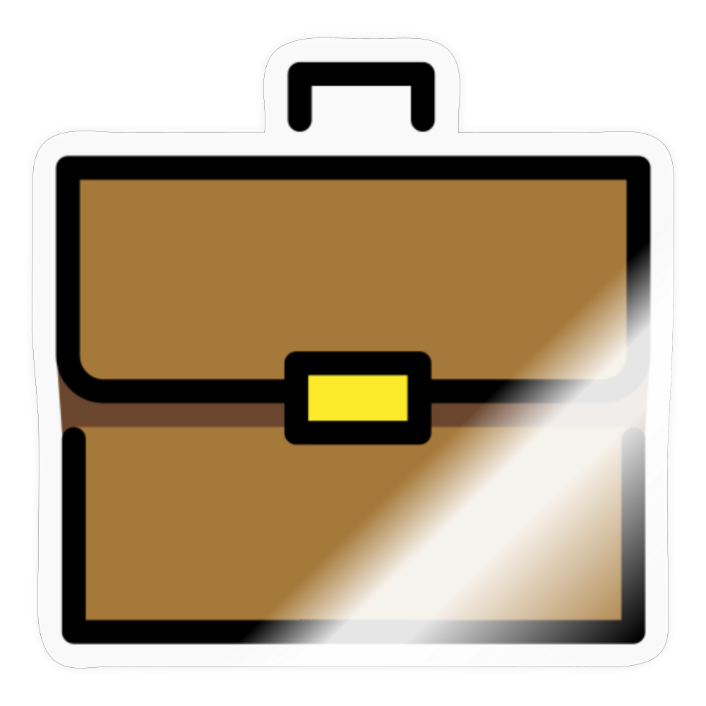 Briefcase Moji Sticker - Emoji.Express - transparent glossy