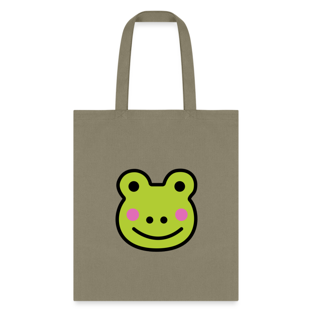 Customizable Sachi-chan Emoji Expression Character Moji L Canvas Tote Bag (15x14)- Emoji.Express - khaki