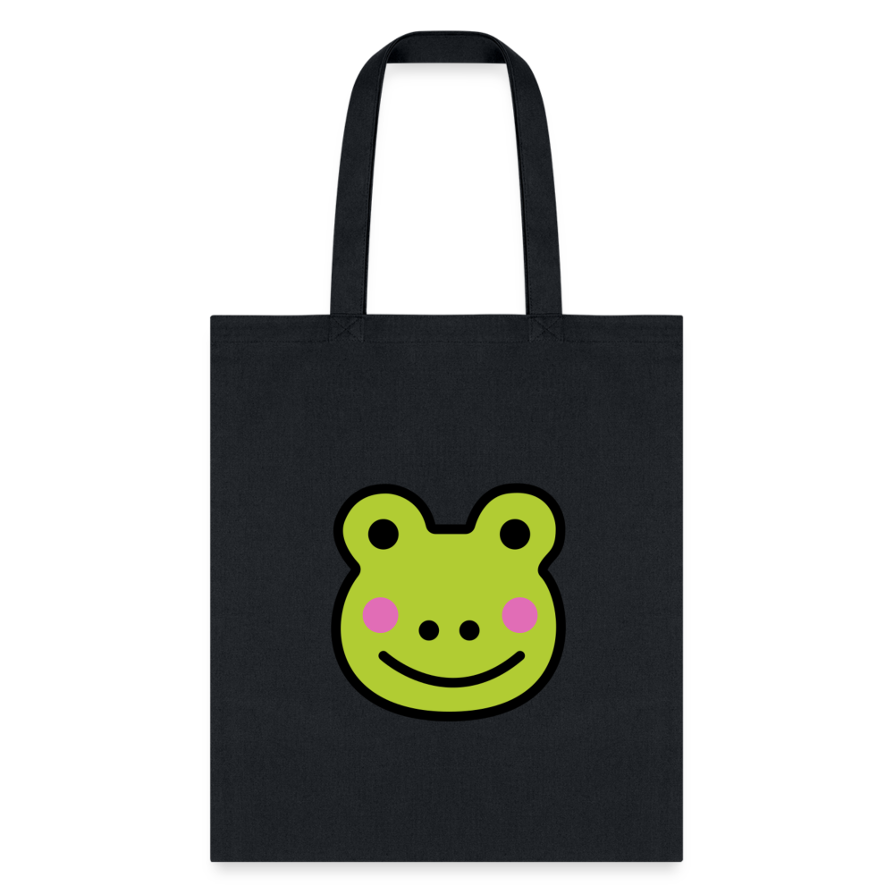 Customizable Sachi-chan Emoji Expression Character Moji L Canvas Tote Bag (15x14)- Emoji.Express - black