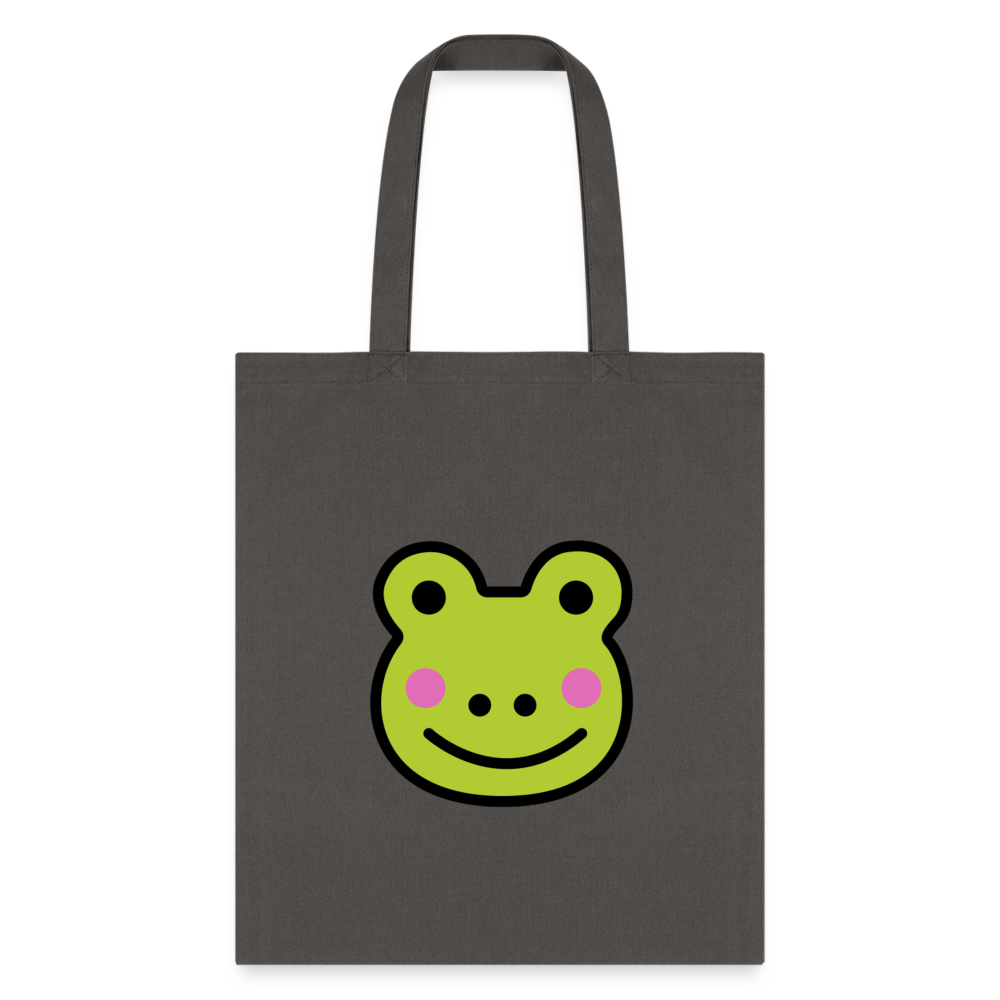 Customizable Sachi-chan Emoji Expression Character Moji L Canvas Tote Bag (15x14)- Emoji.Express - charcoal