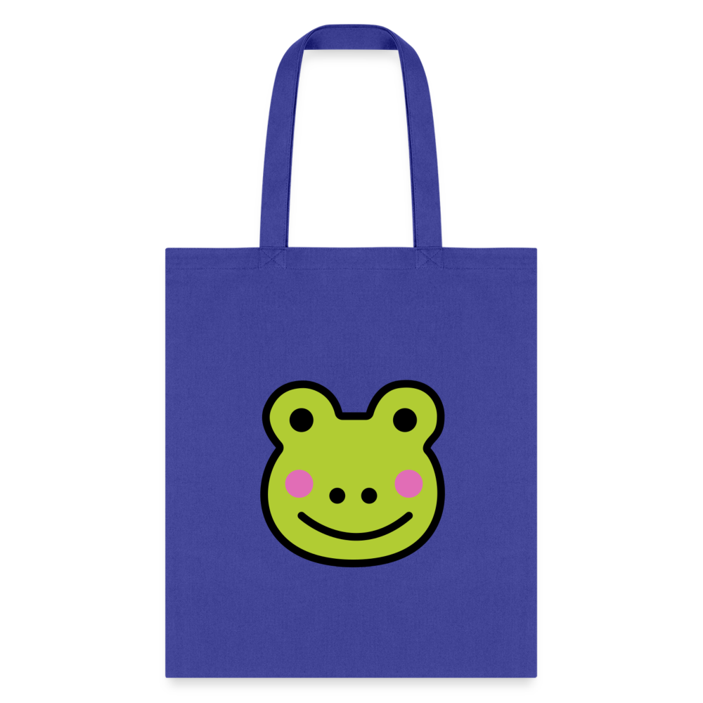 Customizable Sachi-chan Emoji Expression Character Moji L Canvas Tote Bag (15x14)- Emoji.Express - royal blue