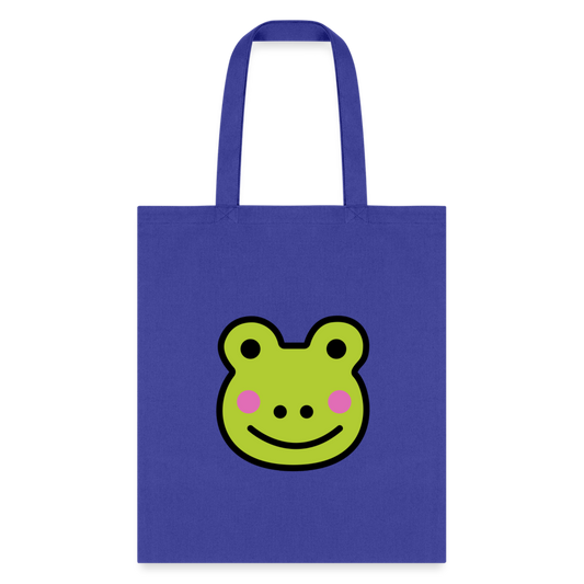 Customizable Sachi-chan Emoji Expression Character Moji L Canvas Tote Bag (15x14)- Emoji.Express - royal blue