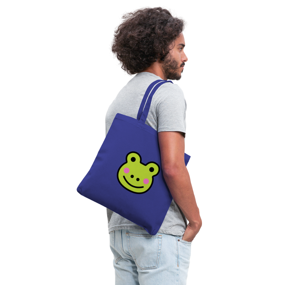 Customizable Sachi-chan Emoji Expression Character Moji L Canvas Tote Bag (15x14)- Emoji.Express - royal blue