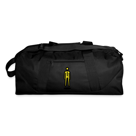 Customizable Man in Suit Levitating Moji Recycled Duffel Bag - Emoji.Express - black