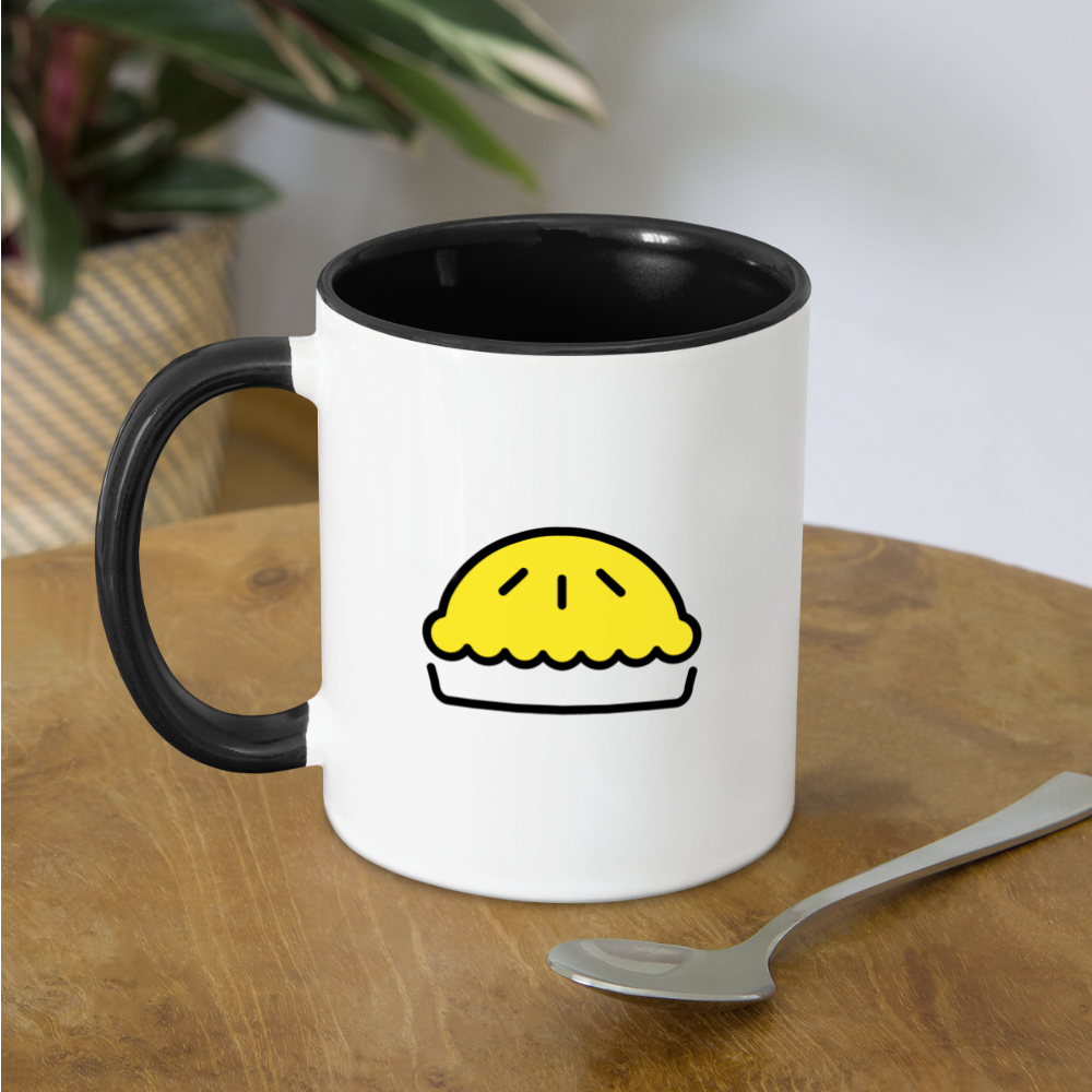 Customizable Cherries + Pie Moji (Two-Sided) Contrast Coffee Mug - Emoji.Express - white/black