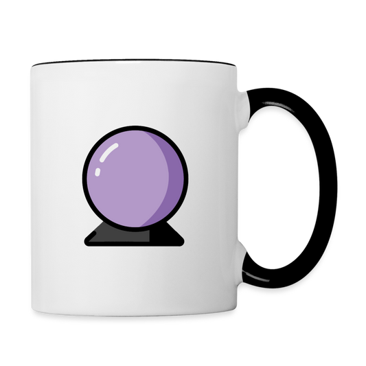 Customizable Crystal Ball + Money Bag Moji (Two-Sided) Contrast Coffee Mug - Emoji.Express - white/black