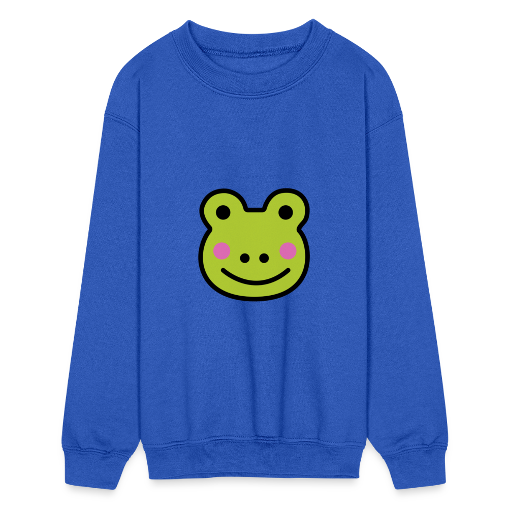 Customizable Sachi-chan Emoji Expression Character Moji Kids' Crewneck Sweatshirt - Emoji.Express - royal blue