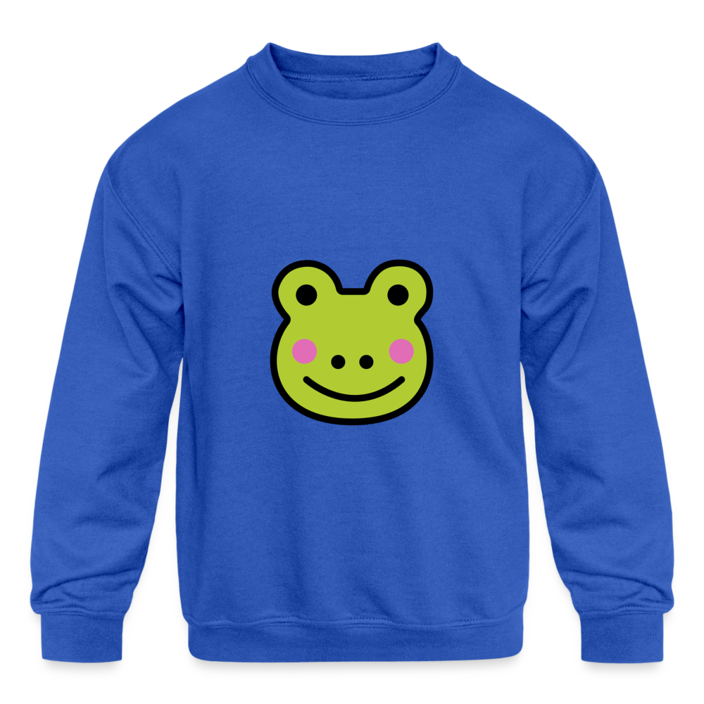 Customizable Sachi-chan Emoji Expression Character Moji Kids' Crewneck Sweatshirt - Emoji.Express - royal blue