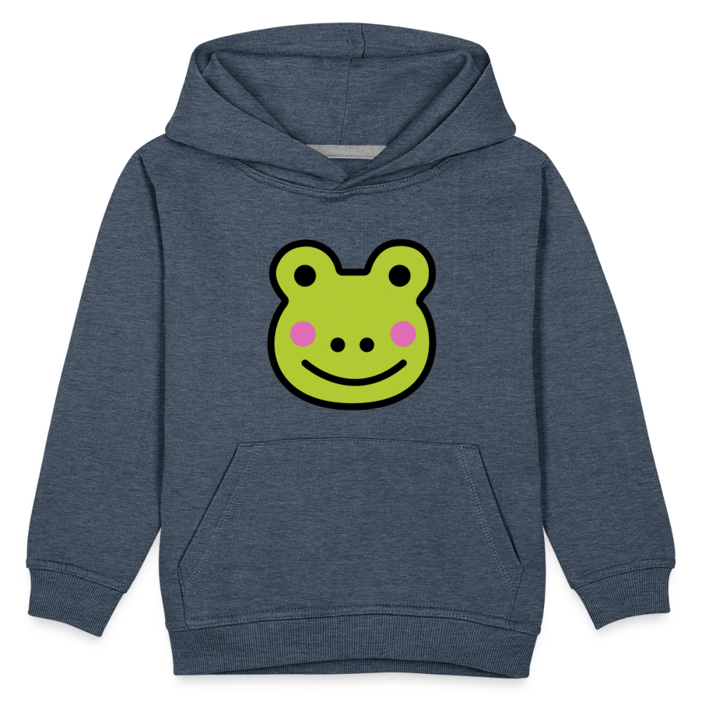 Customizable Sachi-chan Emoji Expression Character Moji Kids‘ Premium Hoodie - Emoji.Express - heather denim