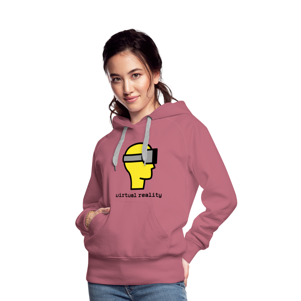 Customizable Virtual Reality Moji + Best of Both Worlds Text (Two-Sided) Women’s Premium Hoodie - Emoji.Express - mauve