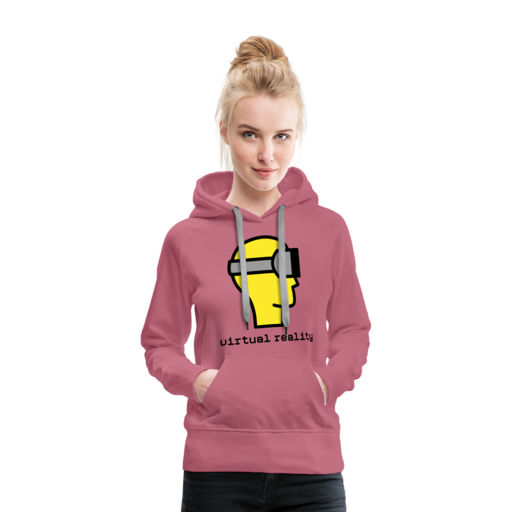 Customizable Virtual Reality Moji + Best of Both Worlds Text (Two-Sided) Women’s Premium Hoodie - Emoji.Express - mauve