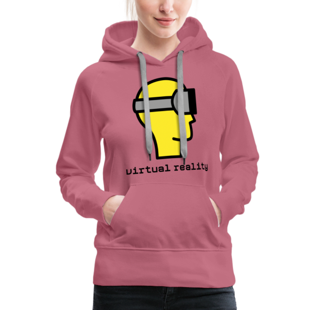 Customizable Virtual Reality Moji + Best of Both Worlds Text (Two-Sided) Women’s Premium Hoodie - Emoji.Express - mauve