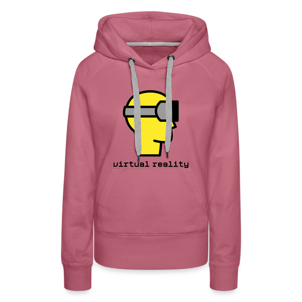 Customizable Virtual Reality Moji + Best of Both Worlds Text (Two-Sided) Women’s Premium Hoodie - Emoji.Express - mauve