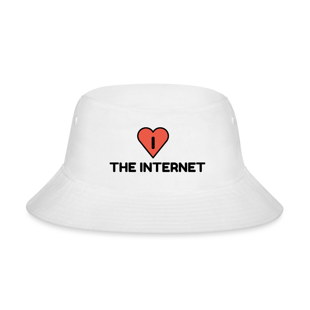 Customizable I Red Heart Moji The Internet Bucket Hat - Emoji.Express - white