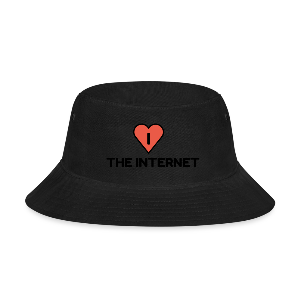Customizable I Red Heart Moji The Internet Bucket Hat - Emoji.Express - black