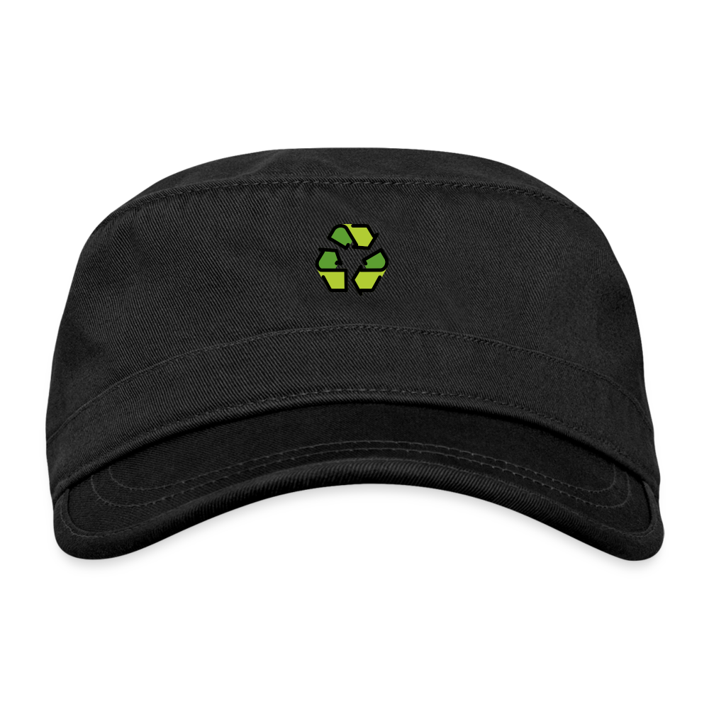 Customizable Recycling Moji Organic Cadet Cap  - Emoji.Express - black