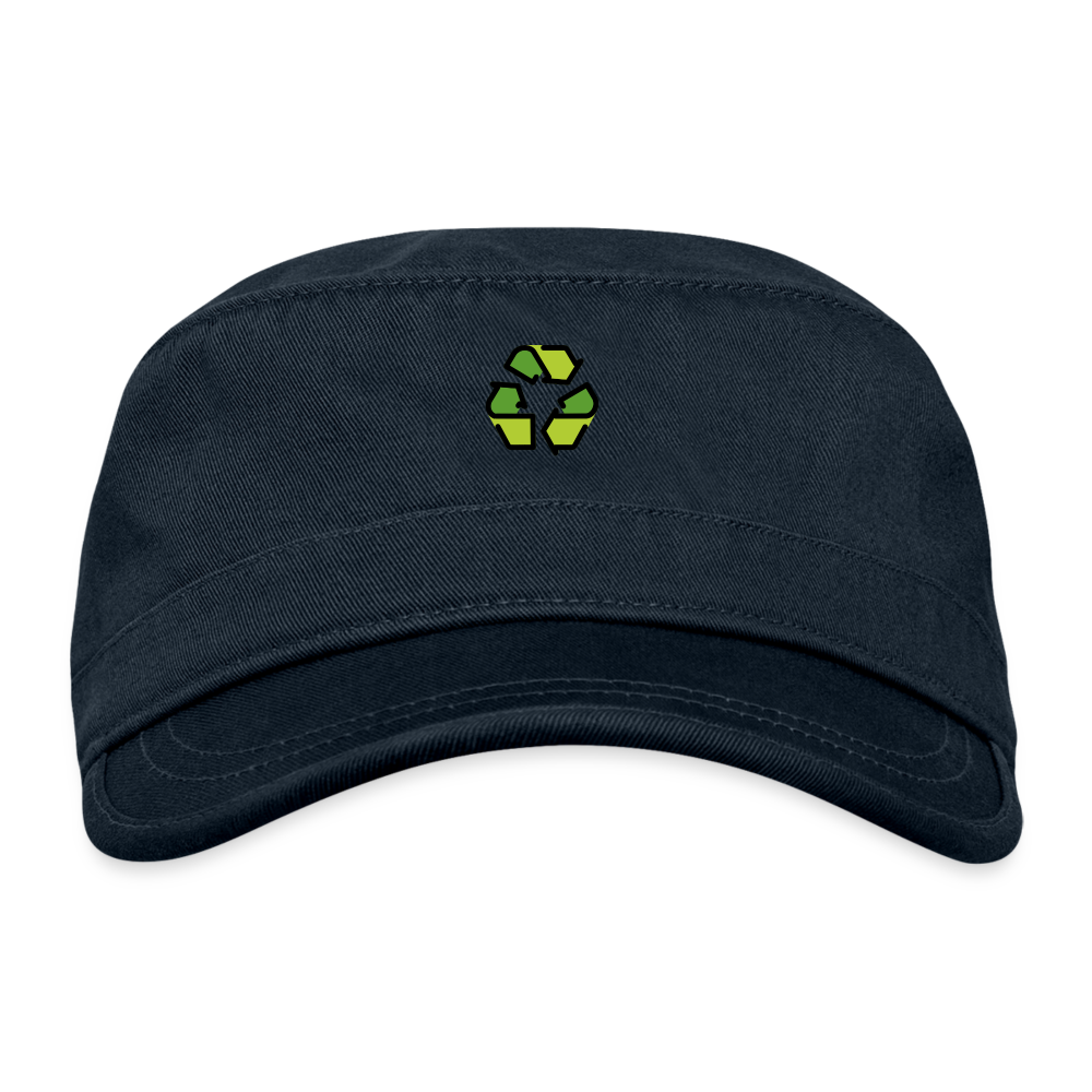 Customizable Recycling Moji Organic Cadet Cap  - Emoji.Express - navy