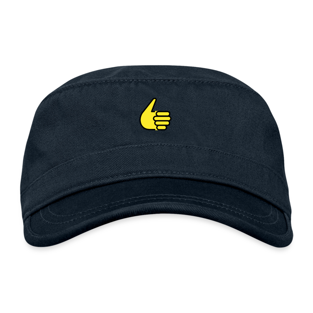 Customizable Thumbs Up Moji Organic Cadet Cap  - Emoji. Express - navy