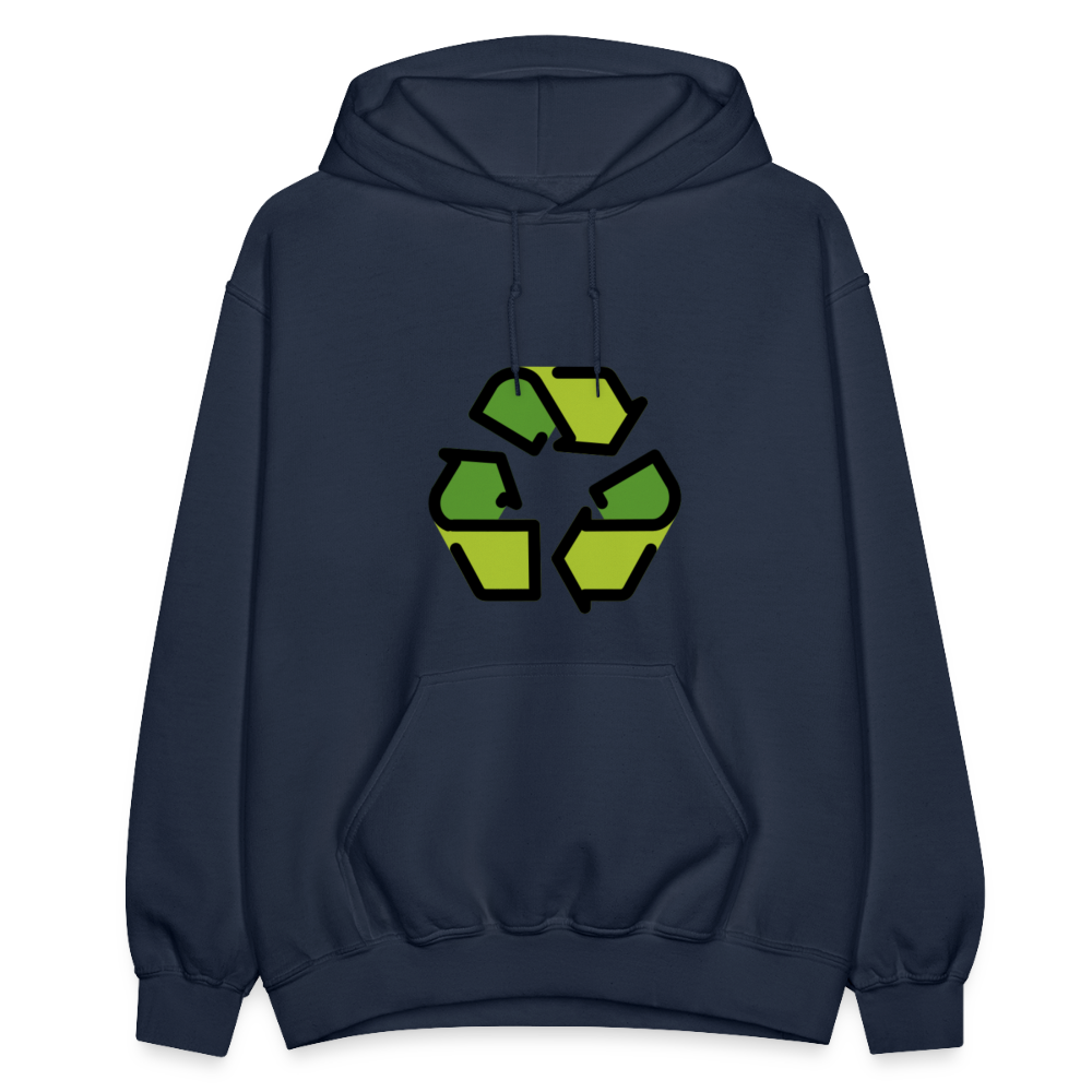 Customizable Recycling Symbol Moji Gildan Heavy Blend Adult Hoodie - Emoji.Express - navy