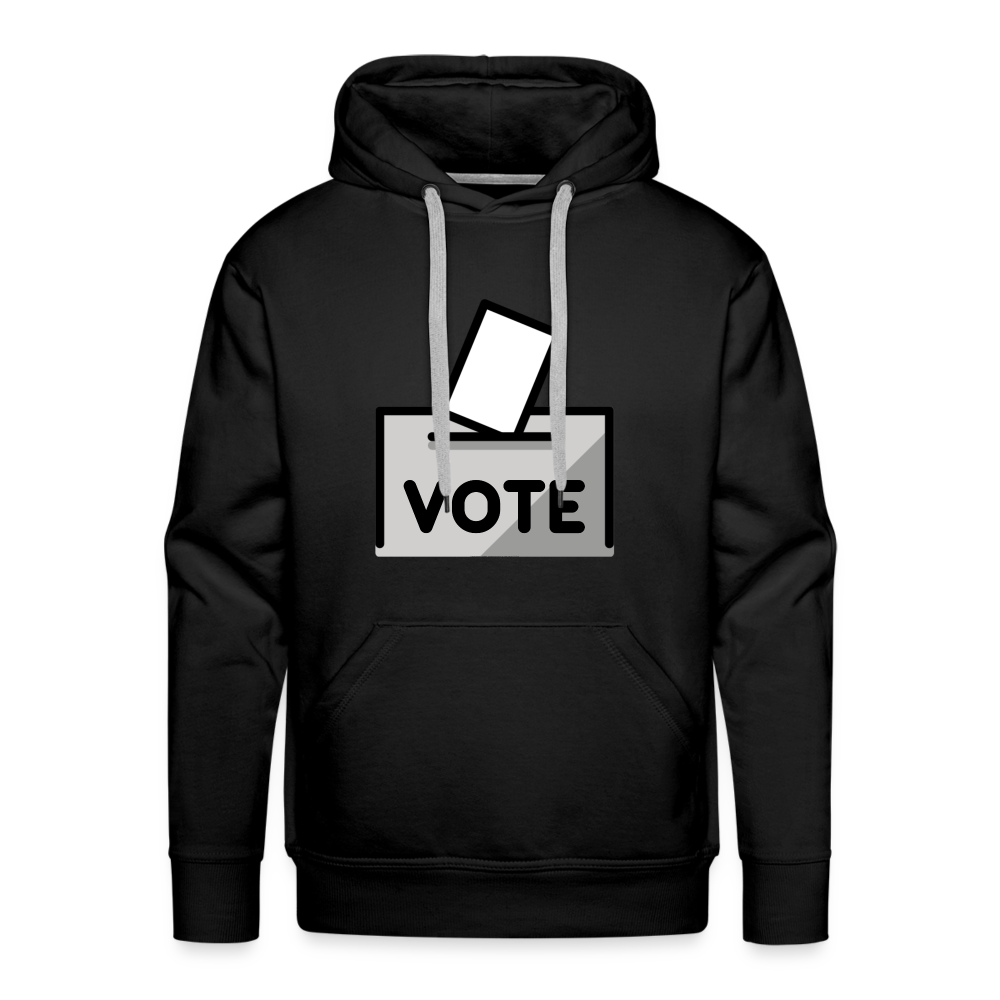 Customizable Ballot Moji with Vote Text Emoji Expression Men’s Premium Hoodie - Emoji.Express - black