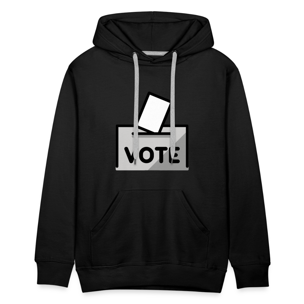 Customizable Ballot Moji with Vote Text Emoji Expression Men’s Premium Hoodie - Emoji.Express - black