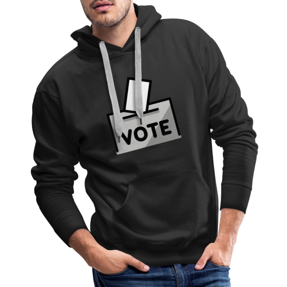 Customizable Ballot Moji with Vote Text Emoji Expression Men’s Premium Hoodie - Emoji.Express - black