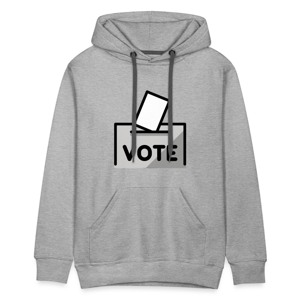 Customizable Ballot Moji with Vote Text Emoji Expression Men’s Premium Hoodie - Emoji.Express - heather grey