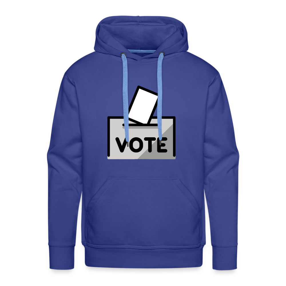 Customizable Ballot Moji with Vote Text Emoji Expression Men’s Premium Hoodie - Emoji.Express - royal blue